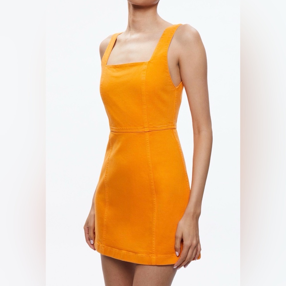 Alice + Olivia Vibrant Orange Strapless Dress